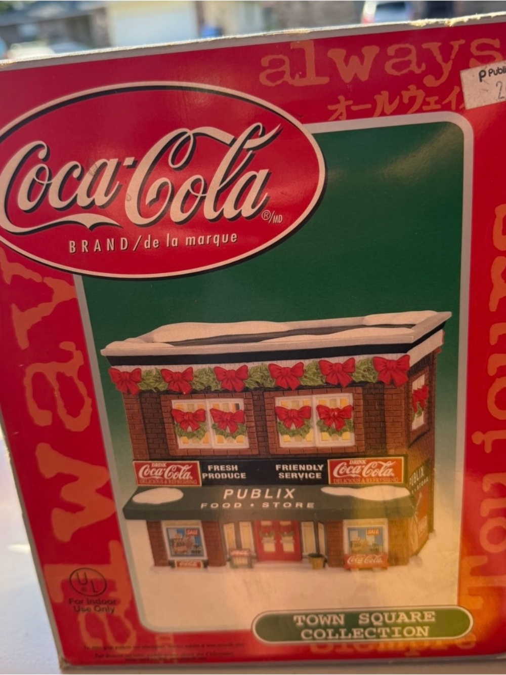 2000 COCA COLA CHRISTMAS TOWN SQUARE COLLECTION PUBLIX STORE WITH BOX
